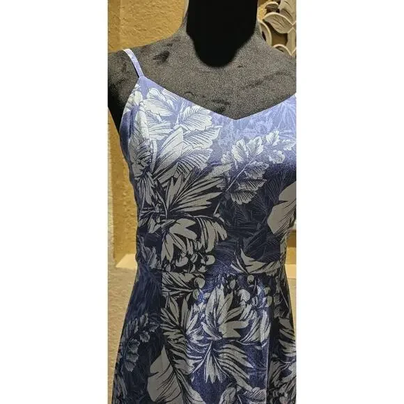 Ana Coastal Cowgirl/ Western S  Floral Print Strappy Sundress/ A-line Blue - Picture 2 of 5